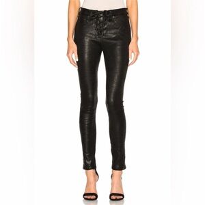 Rag and bone real leather skinny tie up pant